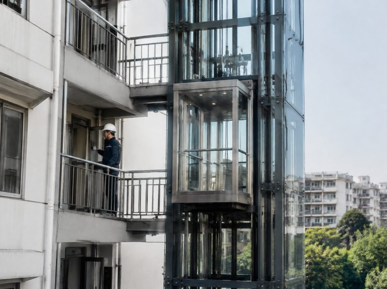 湖州旧楼加建观光电梯